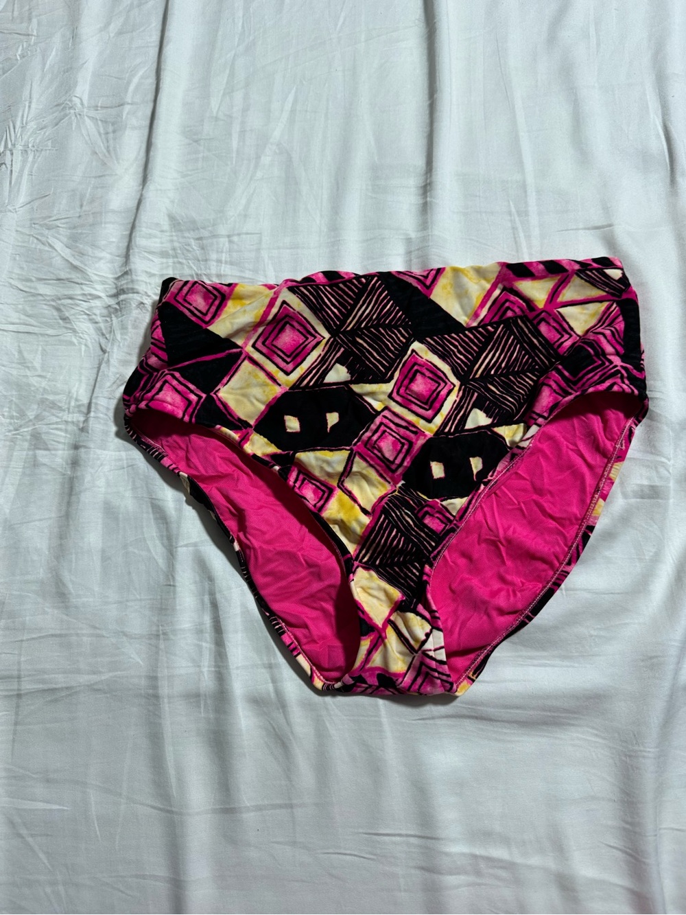 Pink Patterned Bikini Bottoms